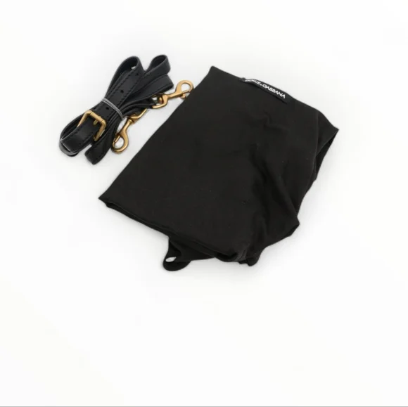 Dolce And Gabbana Two Way Crossbody Bag Padlock Purse Floral Black - Picture 2 of 11